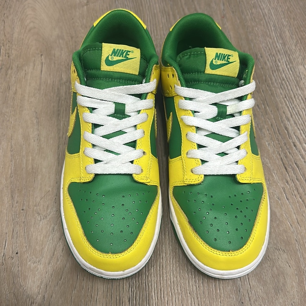 Nike Dunks Green and Yellow